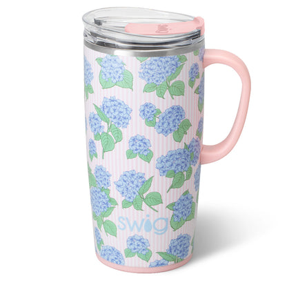 Hydrangeas Travel Mug 22 Oz
