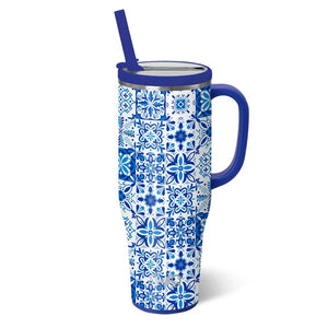 Indigo Tiles Mega Mug 30 Oz