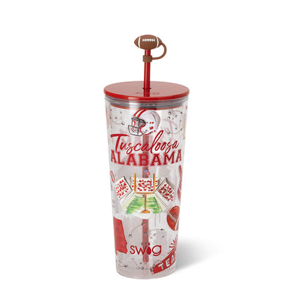 Tailgates in Tuscaloosa 24 Oz Plastic Tumbler