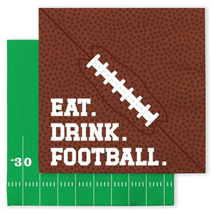 Eat. Drink. Football Cocktail Napkins