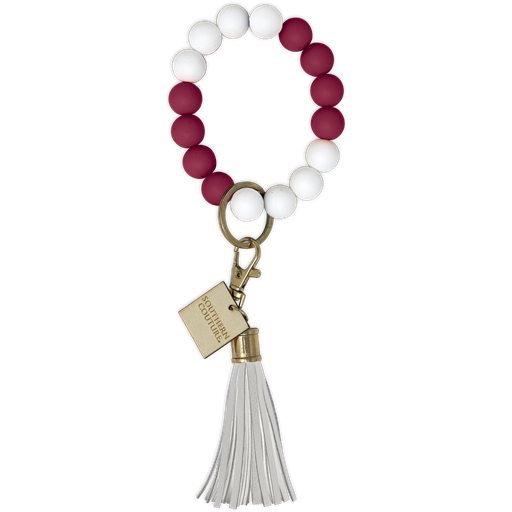 Silicone Beaded Bracelet Keychain