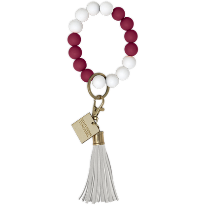 Silicone Beaded Bracelet Keychain