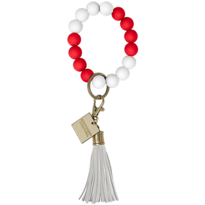 Silicone Beaded Bracelet Keychain