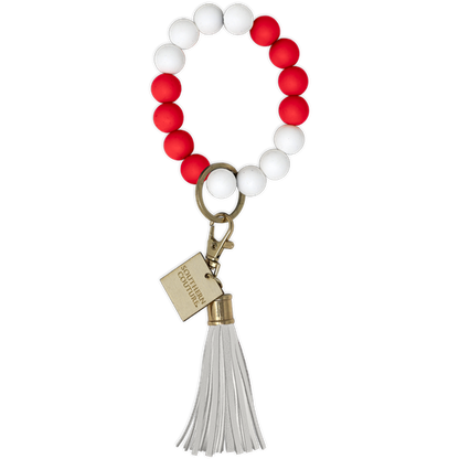 Silicone Beaded Bracelet Keychain