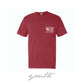 Southern Fried Cotton Stay Wild Youth Tee in crimson red with chest pocket logo