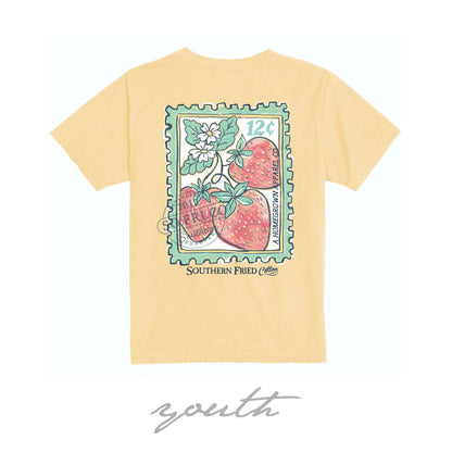 Strawberry Stamp Youth Tee