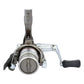 Shimano Syncopate spinning fishing reel in gunmetal gray and silver with black handle