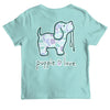 Aqua Camo Pup Youth Tee - True Celadon
