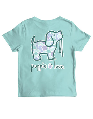 Aqua Camo Pup Youth Tee