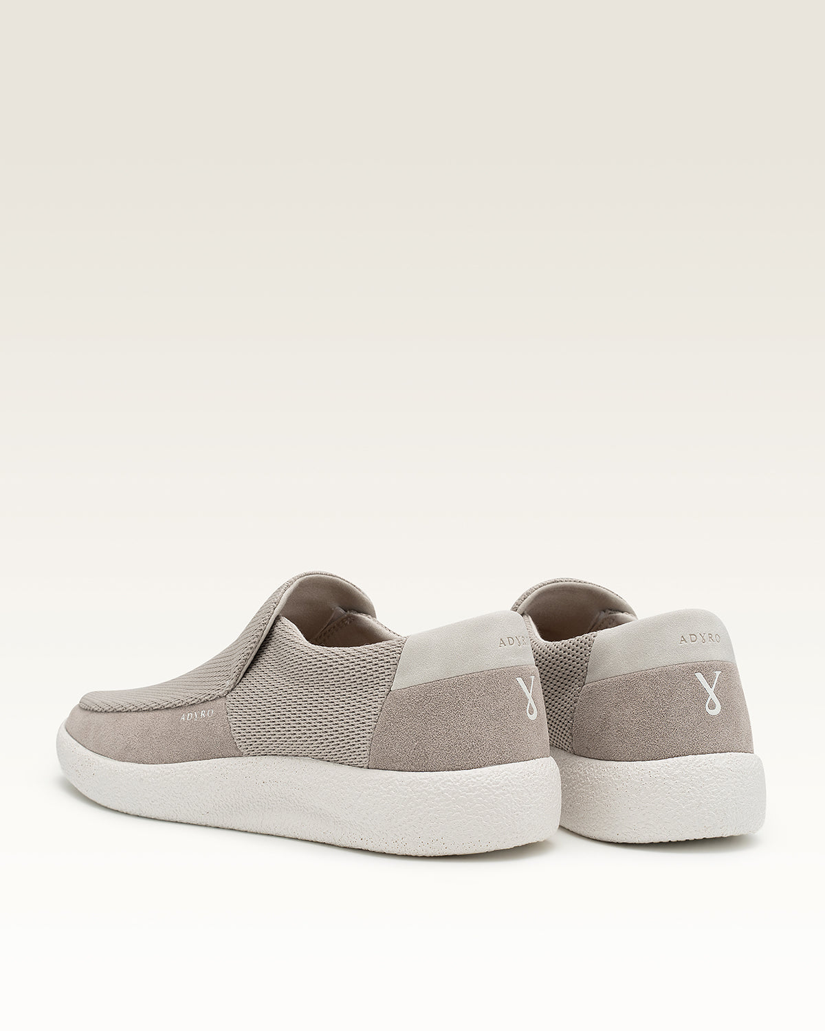 Adyro Sivo slip-on shoes in desert beige with mesh panels and suede accents