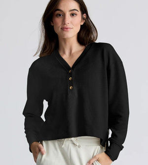 Waffle Long Sleeve Henley