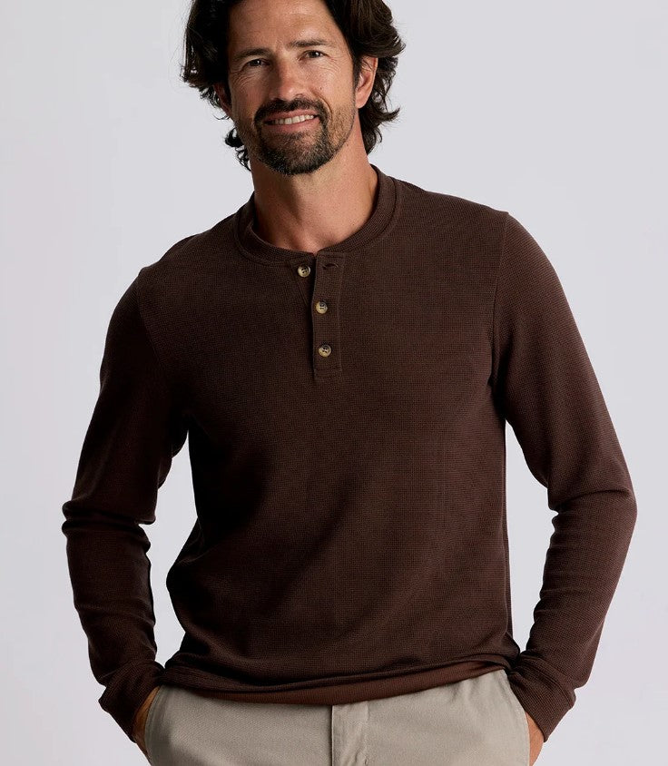 Waffle Long Sleeve Henley
