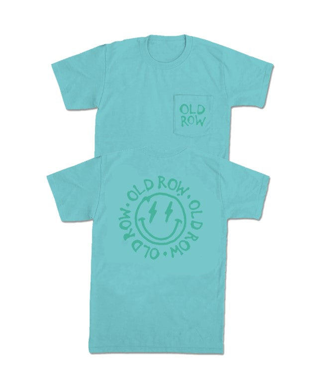 Smiley Face Pocket Tee Mint