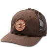 Trucker Hat with Camo Mesh - Dark Brown