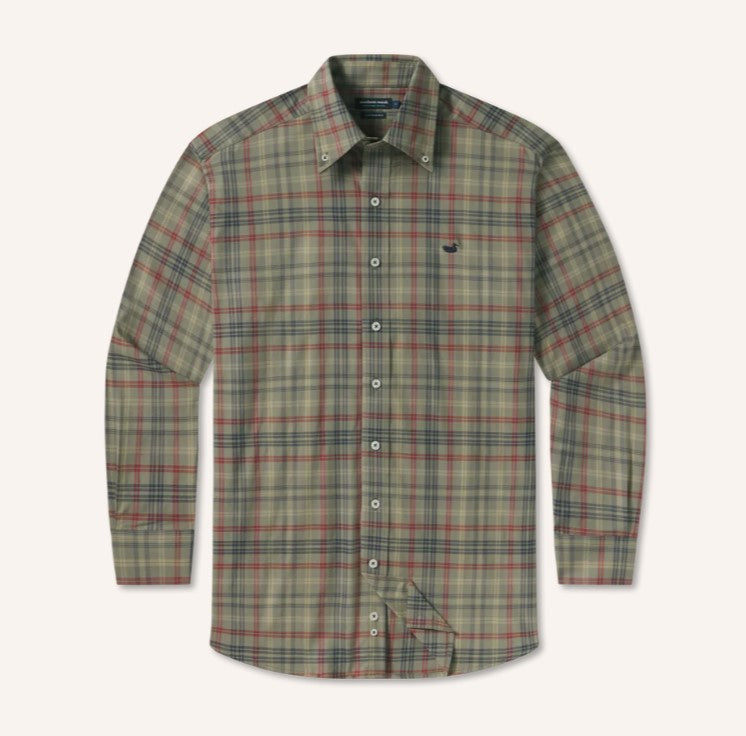 Barnstable Lines Performance Dress Shirt by Southern Marsh Sage & Navy / M Barnstable Lines Performance Dress Shirt by Southern Marsh Sage & Navy / M
