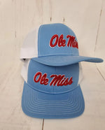 Script Ole Miss Puff Cap - BLUE/WHT