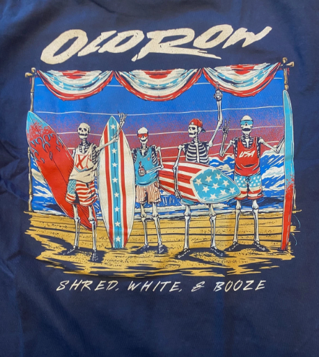 Shred White And Blue Tee