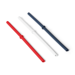 YETI Rambler silicone replacement straw pack in red, white, and navy blue, set of three