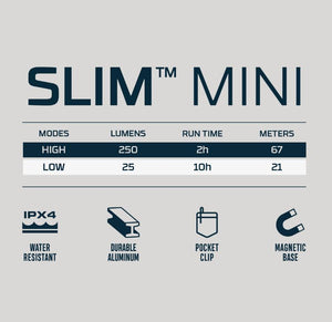 Slim Mini 250 Lumen Rc - SILVER