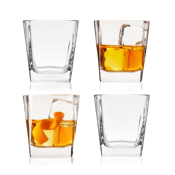 True Square Rock Glass, Set of 4
