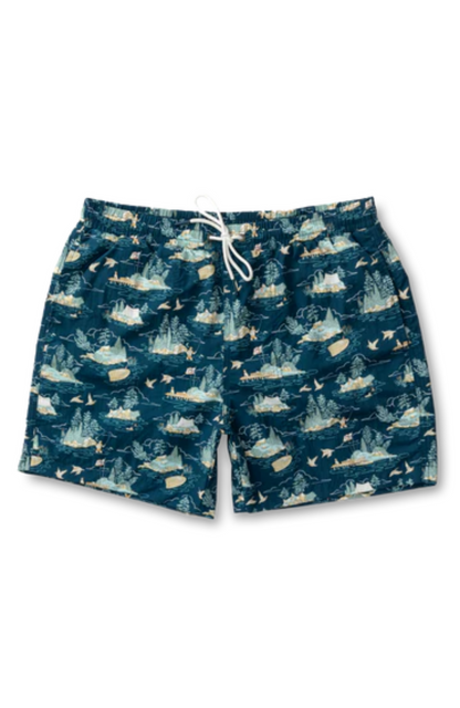 6" Sailport Print Swim Short