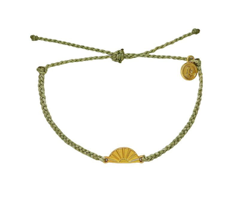 Sunrise Gold Charm Bracelet - SAGE GRN