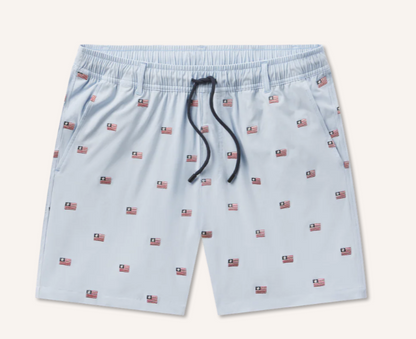 Chambray Flags Swim Trunk