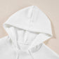 Textured - Cropped Hoodie - WHITE