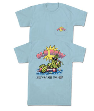 The Party Cactus Pckt Tee - CHAMBRAY