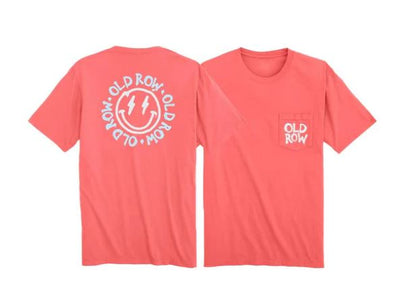 The Smiley Face Tee - CORAL