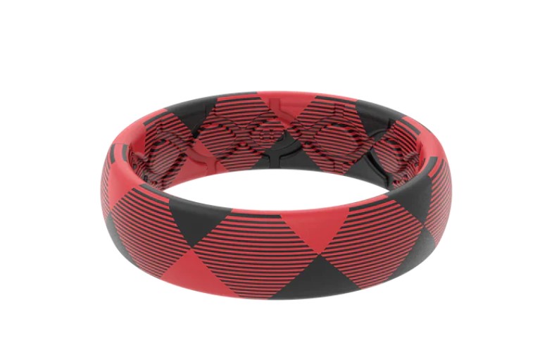 Thin Aspire Buffalo Plaid Ring