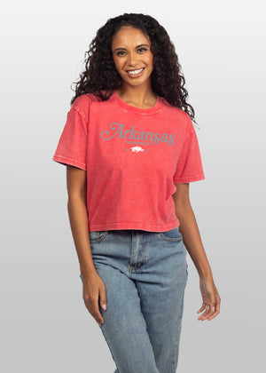 U Of Ark Short N Sweet Tee - CARDINAL