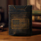 Burnished Magnetic Front Pocket Leather Wallet