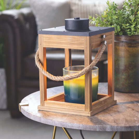 Wooden Candle Warmer Lantern