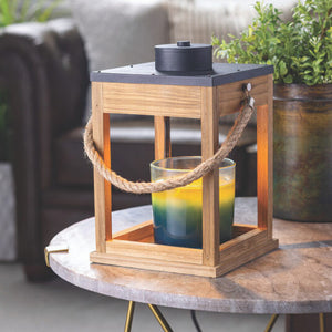 Wooden Candle Warmer Lantern