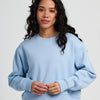 W- Bamboo Northcoast Fleece Crew - Clear Sky