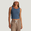 Women Ribbed Bamboo Tank - Pacific Blue