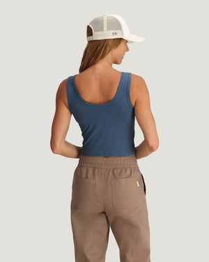 Women Ribbed Bamboo Tank