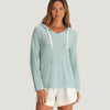 Women Bamboo Slub Hoodie - Tropic Sea