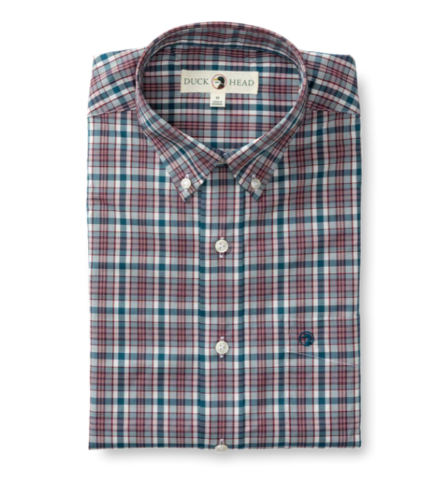 Wallace Plaid Poplin Long Sleeve Performance