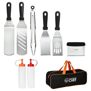 9-Piece Stainless Steel Griddle Accessories