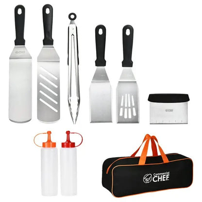9-Piece Stainless Steel Griddle Accessories