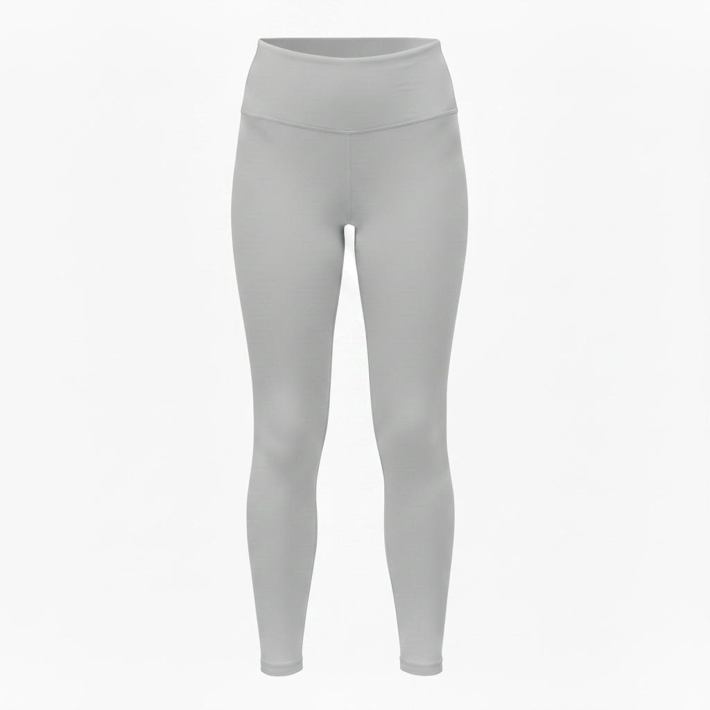 Mercifully Made high-waist leggings in Pebble Gray by Katie Beth Activewear, full length