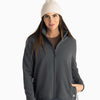 Wmn Gridback Fleece Jacket - BLK SAND