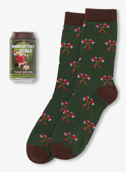 Woodcutters Ale Beer Can Socks