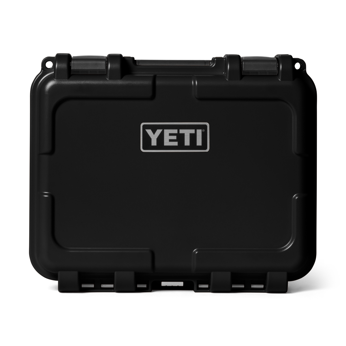 YETI Loadout GoBox 10 hard case in matte black with secure latches and logo