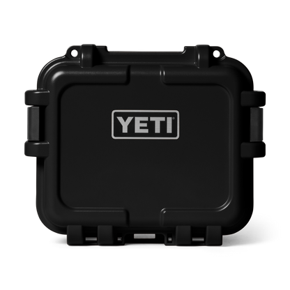 YETI Loadout GoBox 8 gear case in black with secure latches and logo