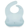 Silicone Baby Bib Roll Up & Stay Closed - Sky