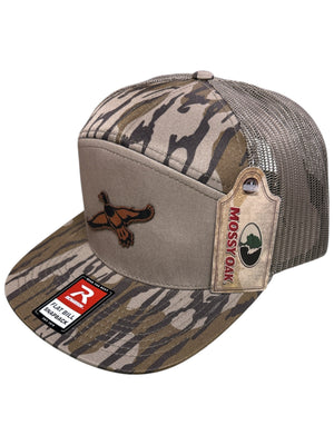 Mossy Oak Bottomland Flying Duck 7-Panel Trucker Flat Bill Hat