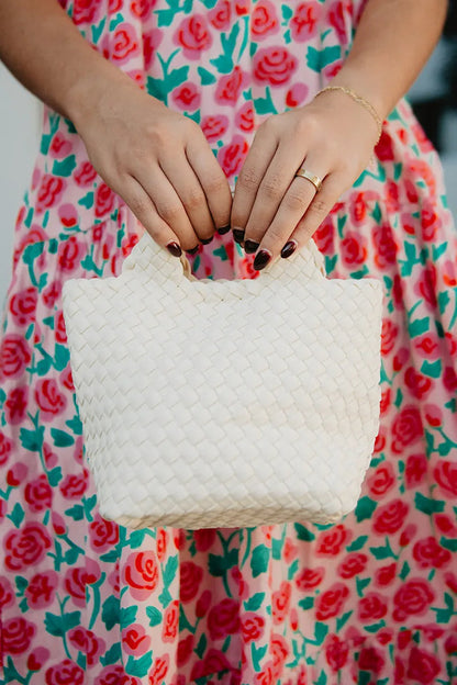 Woven Mini Bucket Bag